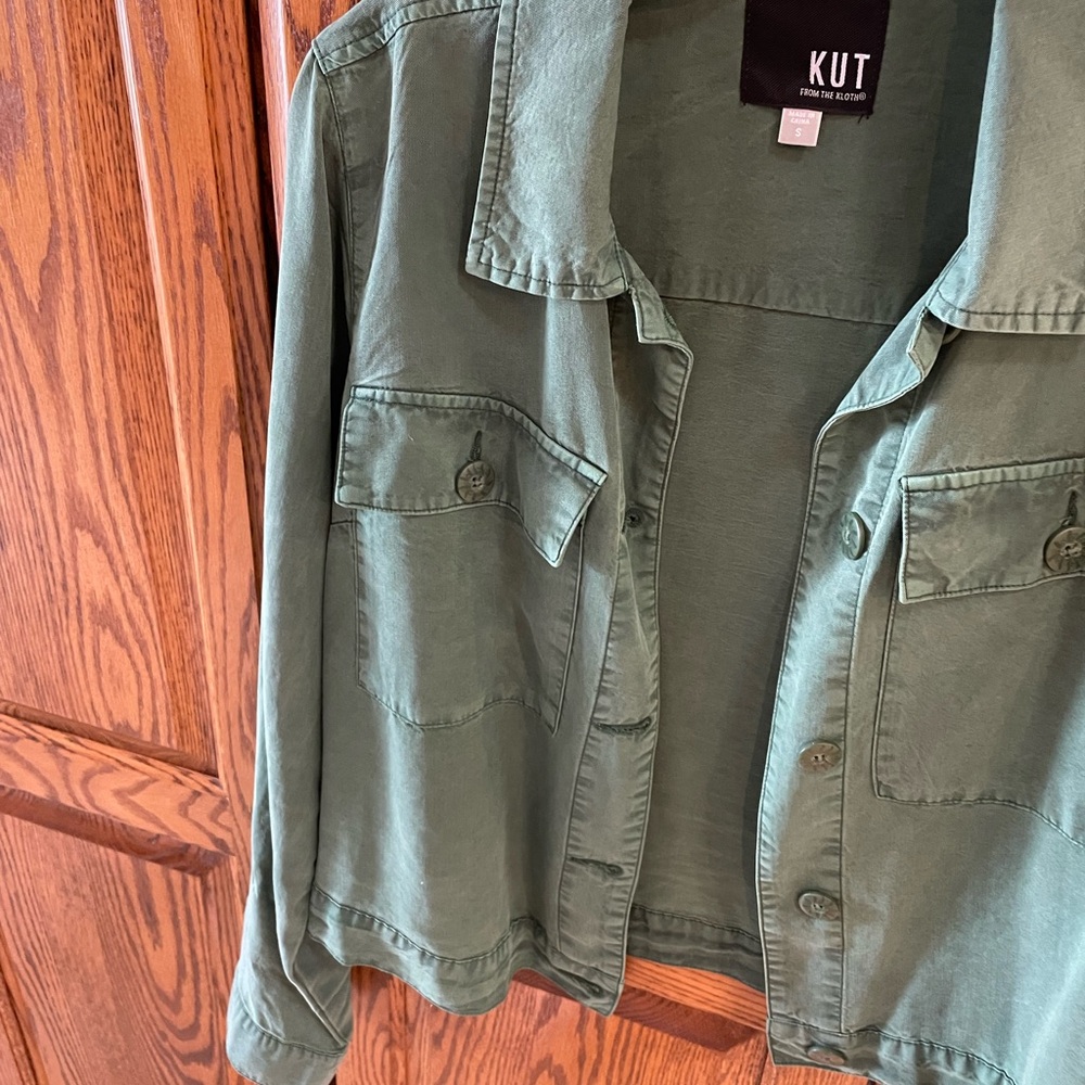 Kut from the Kloth Women's Olive Utility Jacket - Picture 3 of 9
